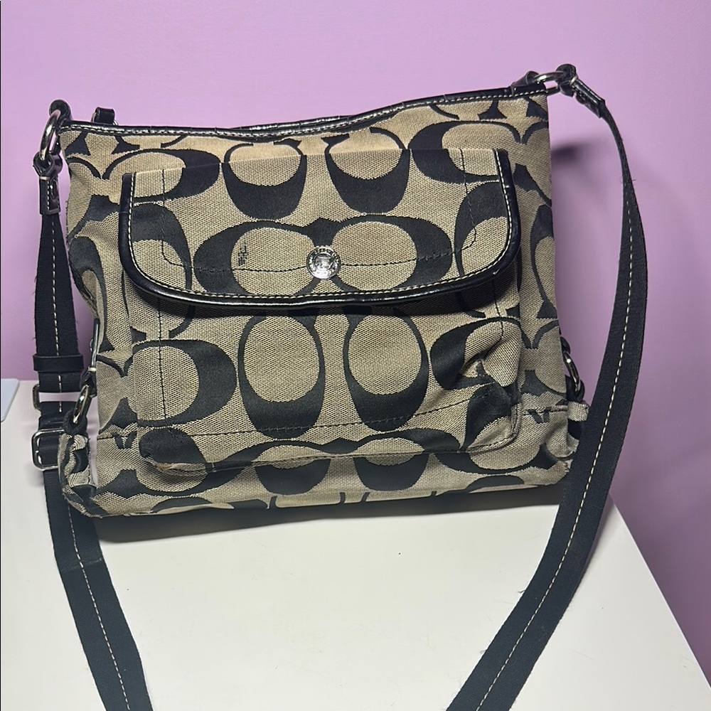 Coach Black and Tan Women's Bag